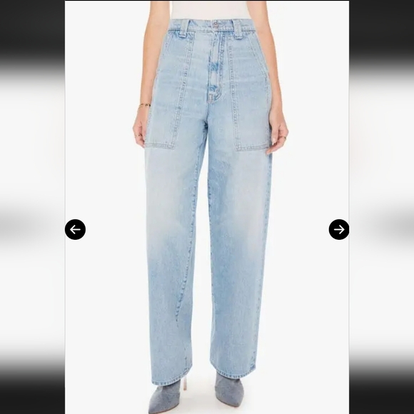 MOTHER Denim - NWOT MOTHER THE QUARTET BREAKER SKIMP HIGH WAIST STRAIGHT LEG JEANS, SZ: 24